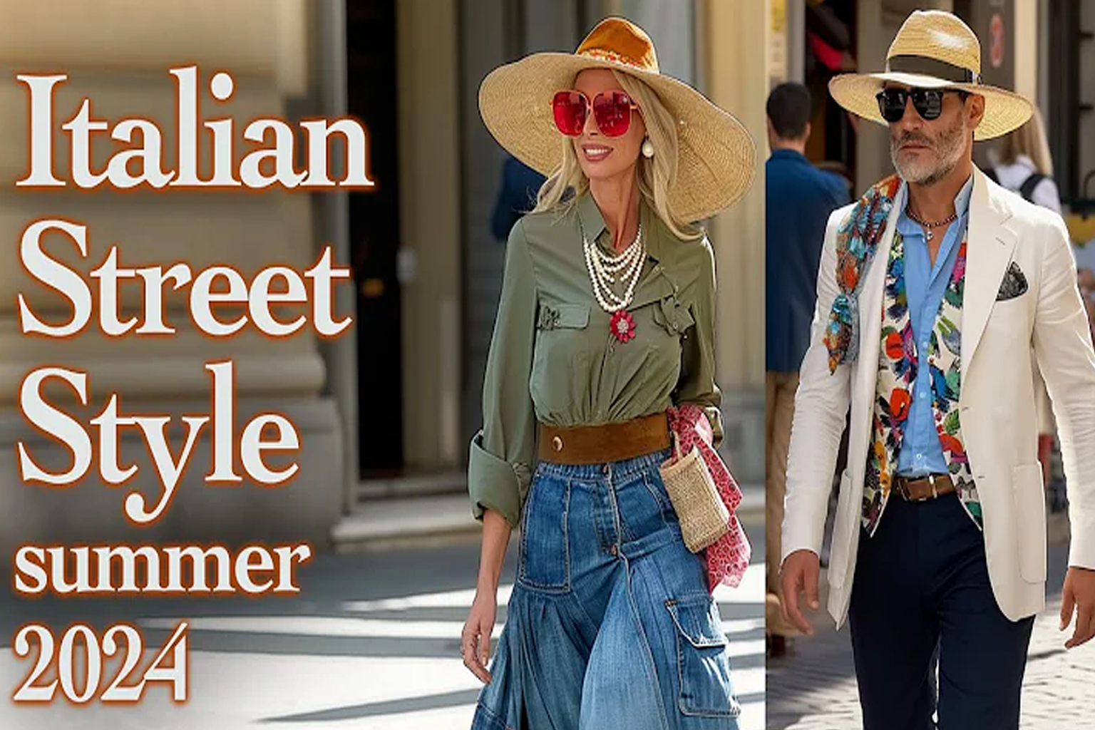 Unique Italian Street Style! Discover the Best Italian Trends for Summer 2024. Luxury shopping walk